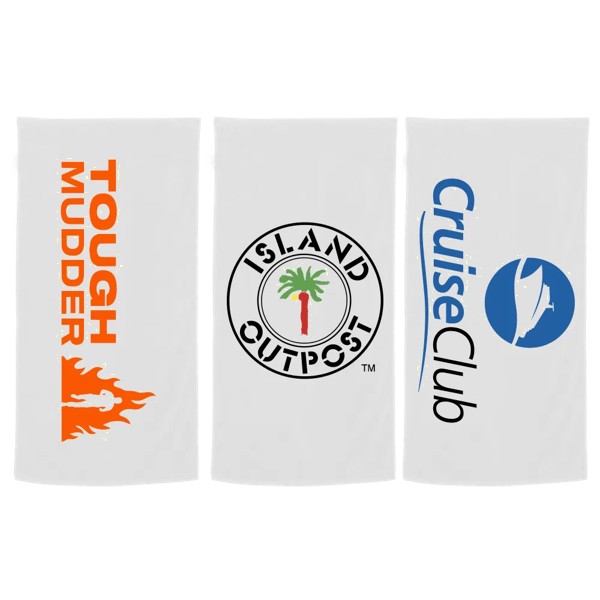 100% Cotton Terry Velour Economy Beach Towel (White) 1 100% Cotton Terry Velour Economy Beach Towel (White) 1