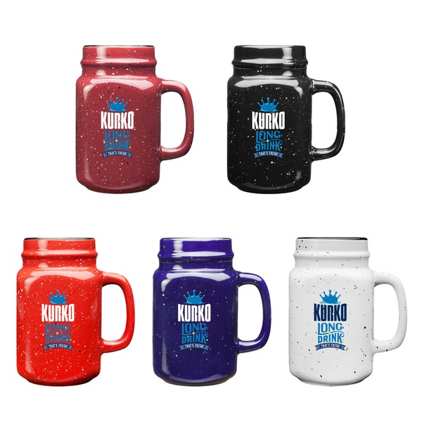 Speckled 16 oz. Savannah Ceramic Mason Jar 1 Speckled 16 oz. Savannah Ceramic Mason Jar 1