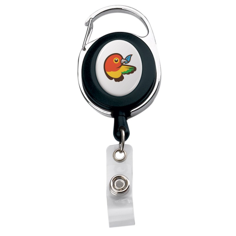 IMPORT Oval Carabiner Metal/Plastic Retractable Badge Reel 1 IMPORT Oval Carabiner Metal/Plastic Retractable Badge Reel 1