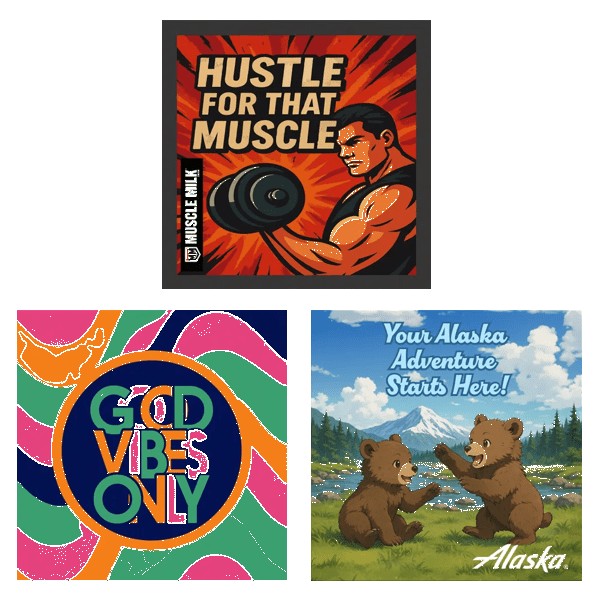 Tag Buddy 4" x 4" Square All-Purpose Sticker 1 Tag Buddy 4" x 4" Square All-Purpose Sticker 1