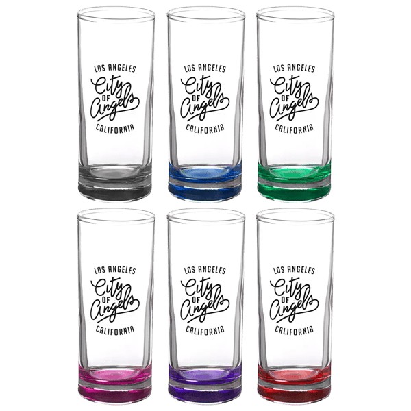 Agave 2.5 oz Lexington Shooter Glass with Color Bottom 1 Agave 2.5 oz Lexington Shooter Glass with Color Bottom 1