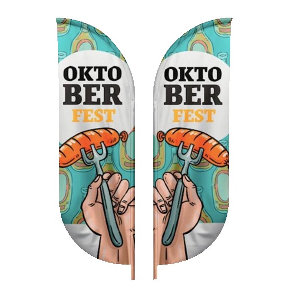 IMPORT 12%27 Double-Sided Blade Flag with Ground Spike 1 IMPORT 12%27 Double-Sided Blade Flag with Ground Spike 1