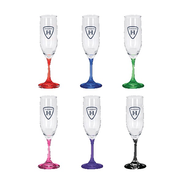 Toast 6.25 oz Premiere Champagne Flute with Color Bottom 1 Toast 6.25 oz Premiere Champagne Flute with Color Bottom 1