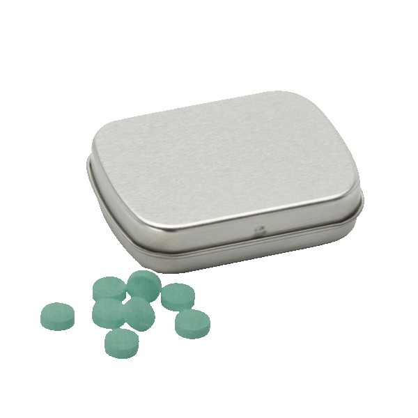 Sugar Free Mints in a Small Rectangular Hinged Tin 1