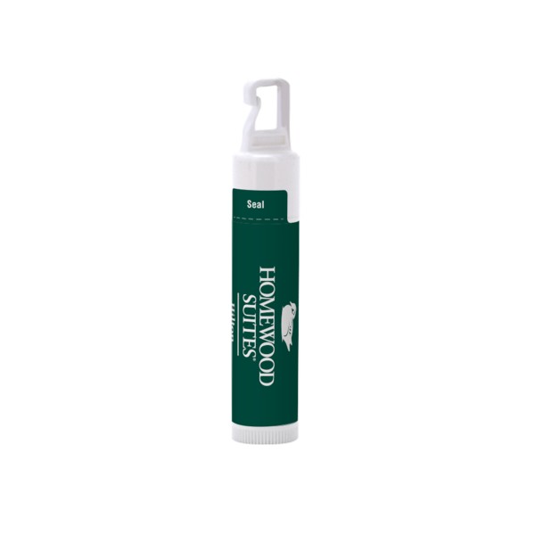 Custom SPF 30 Soy Based Lip Balm in White Tube with Hook Cap 1 Custom SPF 30 Soy Based Lip Balm in White Tube with Hook Cap 1