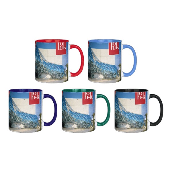 Barcelona 11oz Two Tone Mugs-Inner Handle color 1 Barcelona 11oz Two Tone Mugs-Inner Handle color 1