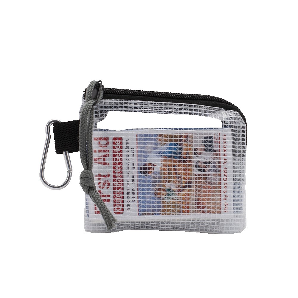 First Aid Kit in a Zippered Clear Nylon Bag 1