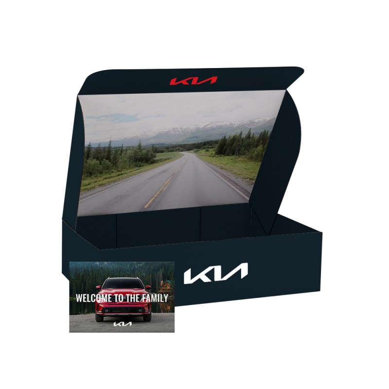 14" x 10" x 4" Custom White Corrugate Gift Box and 4" x 6" Card 1 14" x 10" x 4" Custom White Corrugate Gift Box and 4" x 6" Card 1