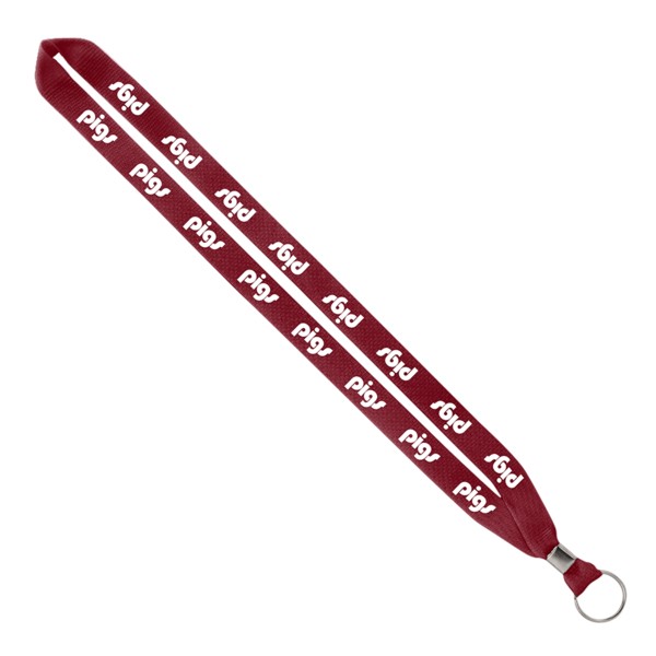IMPORT Rush 3/4" Polyester Lanyard with Silver Crimp & Split-Ring 1