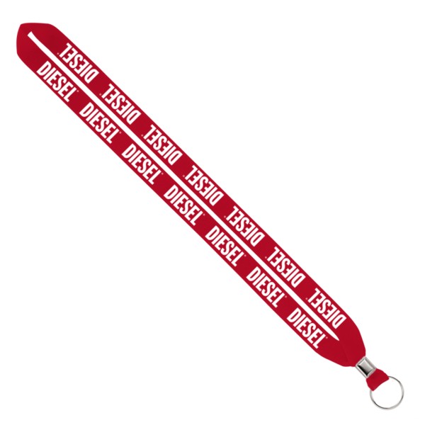 IMPORT Rush 3/4" Polyester Lanyard with Silver Crimp & Split-Ring 1
