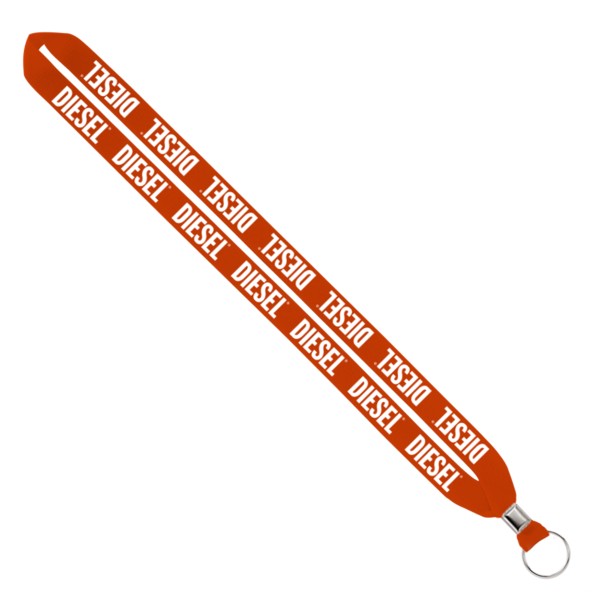 IMPORT Rush 3/4" Polyester Lanyard with Silver Crimp & Split-Ring 1