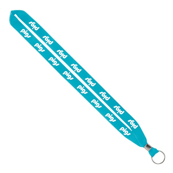 IMPORT Rush 3/4" Polyester Lanyard with Silver Crimp & Split-Ring 1