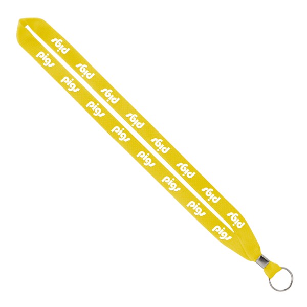 IMPORT Rush 3/4" Polyester Lanyard with Silver Crimp & Split-Ring 1