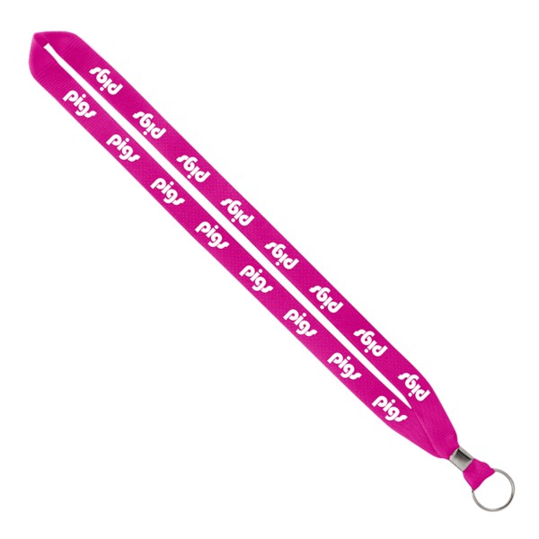 IMPORT Rush 3/4" Polyester Lanyard with Silver Crimp & Split-Ring 1