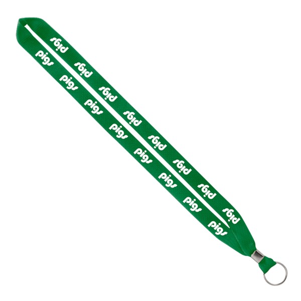 IMPORT Rush 3/4" Polyester Lanyard with Silver Crimp & Split-Ring 1