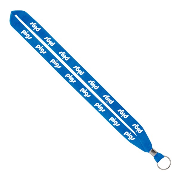 IMPORT Rush 3/4" Polyester Lanyard with Silver Crimp & Split-Ring 1