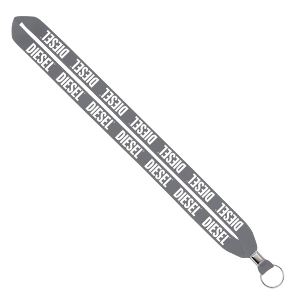 IMPORT Rush 3/4" Polyester Lanyard with Silver Crimp & Split-Ring 1