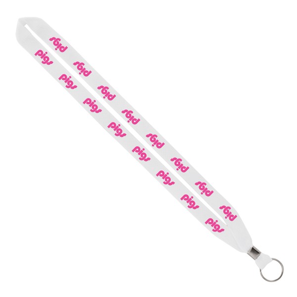 IMPORT Rush 3/4" Polyester Lanyard with Silver Crimp & Split-Ring 1