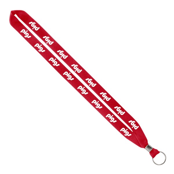 IMPORT Rush 3/4" Polyester Lanyard with Silver Crimp & Split-Ring 1