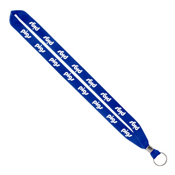 IMPORT Rush 3/4" Polyester Lanyard with Silver Crimp & Split-Ring 1