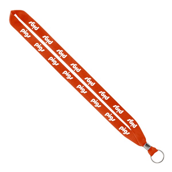 IMPORT Rush 3/4" Polyester Lanyard with Silver Crimp & Split-Ring 1