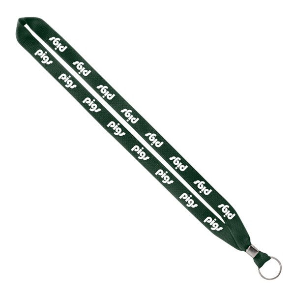 IMPORT Rush 3/4" Polyester Lanyard with Silver Crimp & Split-Ring 1