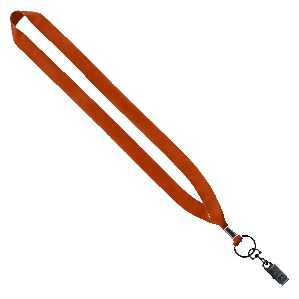 3/4" Polyester Lanyard with Metal Crimp & Bulldog Clip 1