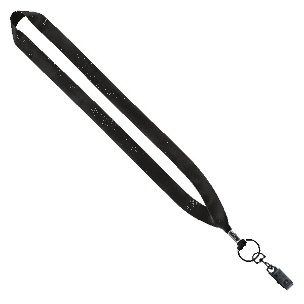 3/4" Polyester Lanyard with Metal Crimp & Bulldog Clip 1