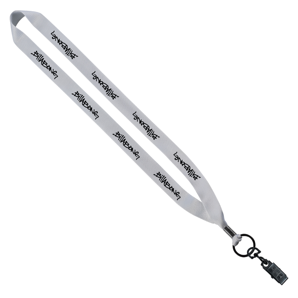 3/4" Polyester Lanyard with Metal Crimp & Bulldog Clip 1