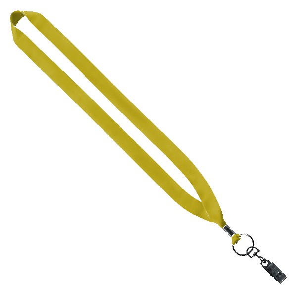 3/4" Polyester Lanyard with Metal Crimp & Bulldog Clip 1