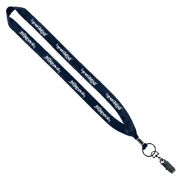 3/4" Polyester Lanyard with Metal Crimp & Bulldog Clip 1