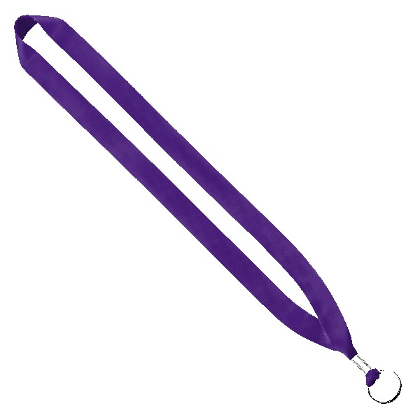 3/4" Polyester Lanyard with Metal Crimp & Split-Ring 1