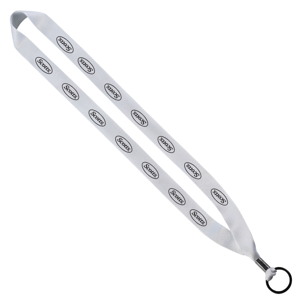 3/4" Polyester Lanyard with Metal Crimp & Split-Ring 1