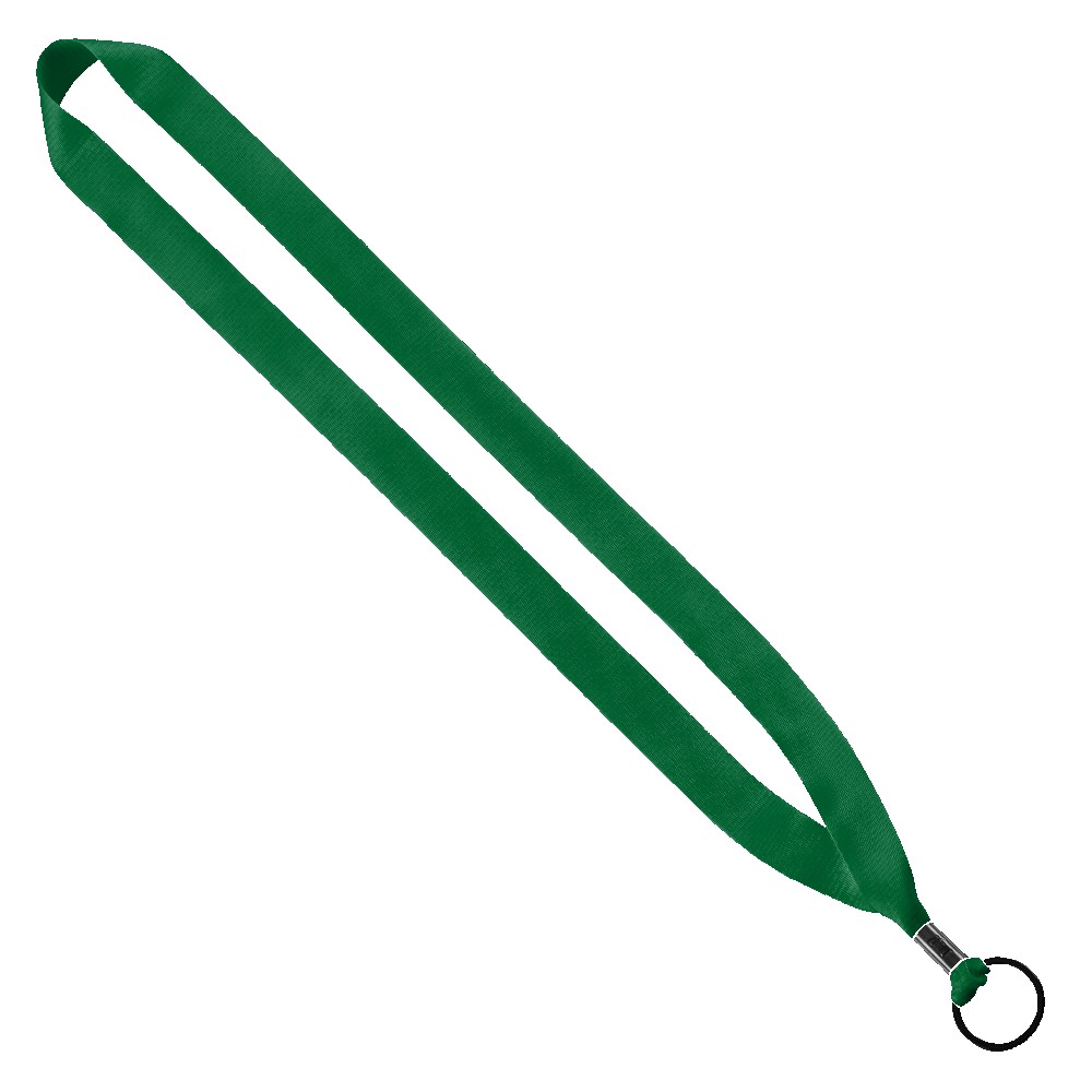 3/4" Polyester Lanyard with Metal Crimp & Split-Ring 1