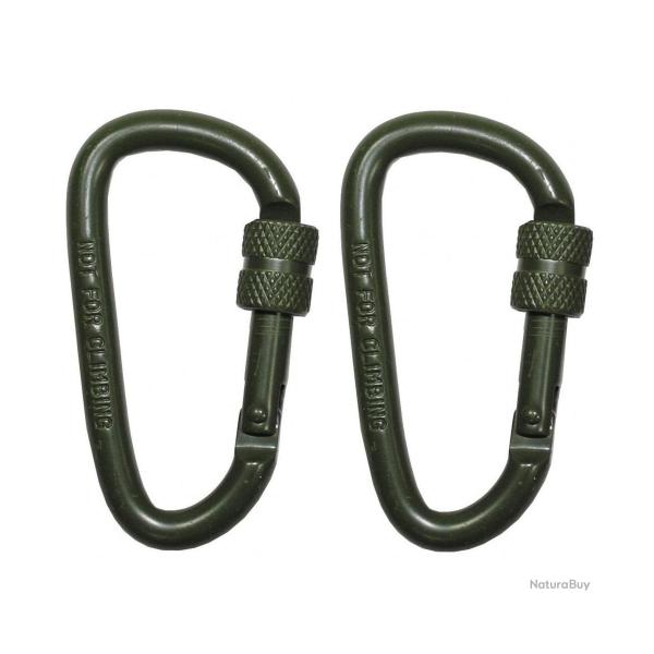 2 db alumínium karabiner készlet – 8 cm zöld 2 db alumínium karabiner készlet – 8 cm zöld