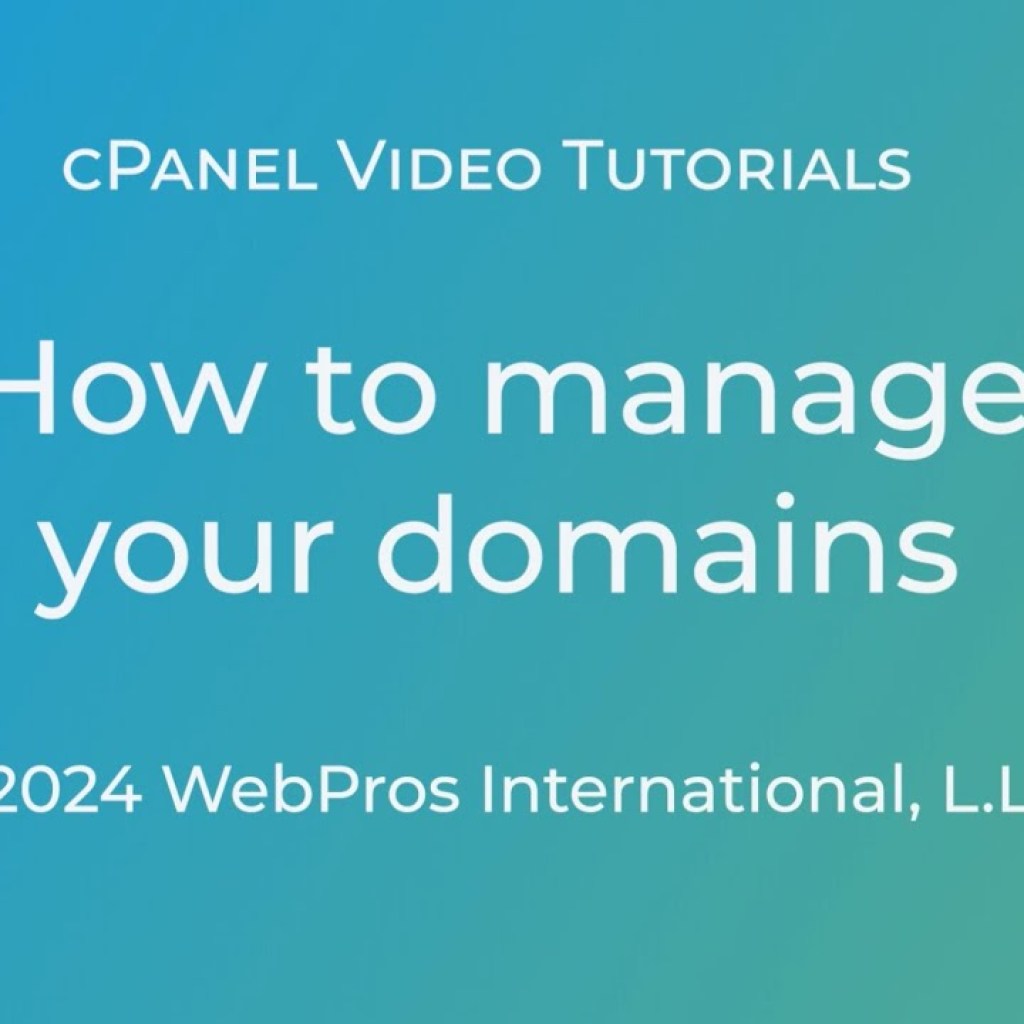How to Manage Your Domains How to Manage Your Domains