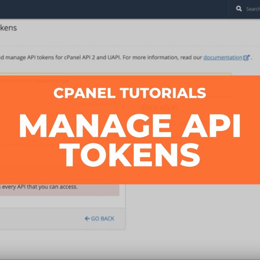cPanel Tutorials – Manage API Tokens cPanel Tutorials – Manage API Tokens