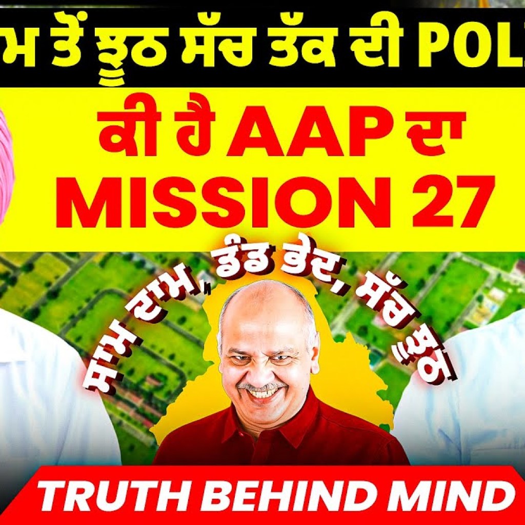 ਸਾਮ ਦਾਮ ਤੋਂ ਝੂਠ ਸੱਚ ਤੱਕ ਦੀ Politics | ਕੀ ਹੈ AAP ਦਾ Mission 27 | Truth Behind Mind ਸਾਮ ਦਾਮ ਤੋਂ ਝੂਠ ਸੱਚ ਤੱਕ ਦੀ Politics | ਕੀ ਹੈ AAP ਦਾ Mission 27 | Truth Behind Mind