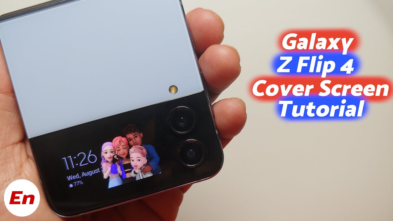 Galaxy Z Flip 4のカバー画面で全画面アプリを使用する方法 Galaxy Z Flip 4のカバー画面で全画面アプリを使用する方法