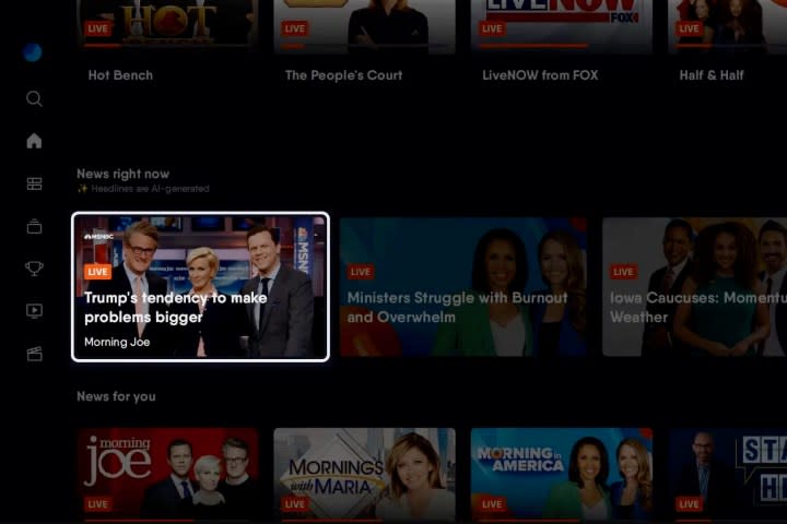 Fubo の新機能は AI を使用してライブニュースから見出しを抽出します Fubo の新機能は AI を使用してライブニュースから見出しを抽出します