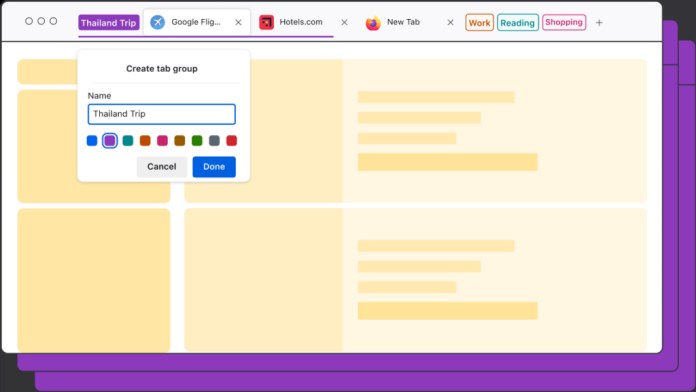 Firefox finally adds tab groups Firefox finally adds tab groups