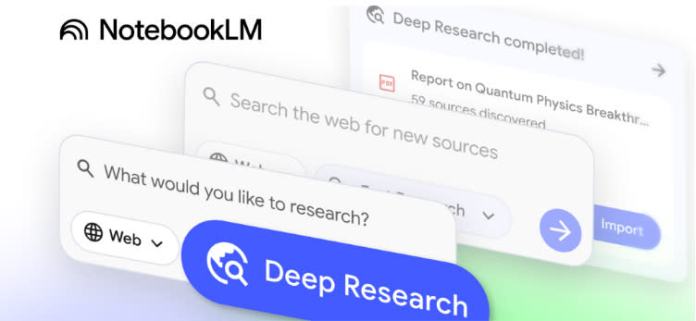 Google adds Deep Research capabilities to NotebookLM Google adds Deep Research capabilities to NotebookLM