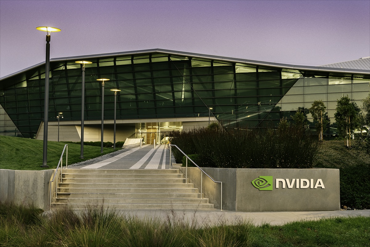Nvidia's Endeavor headquarters building in Santa Clara, California.