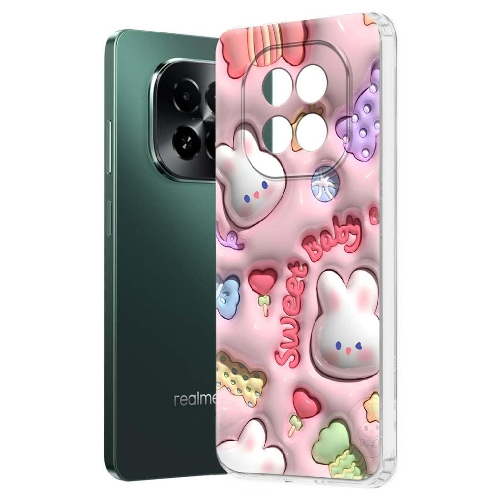 Nainz Soft Mobile Back Cover for realme C63 5G (Silicone_Multicolor) Nainz Soft Mobile Back Cover for realme C63 5G (Silicone_Multicolor)