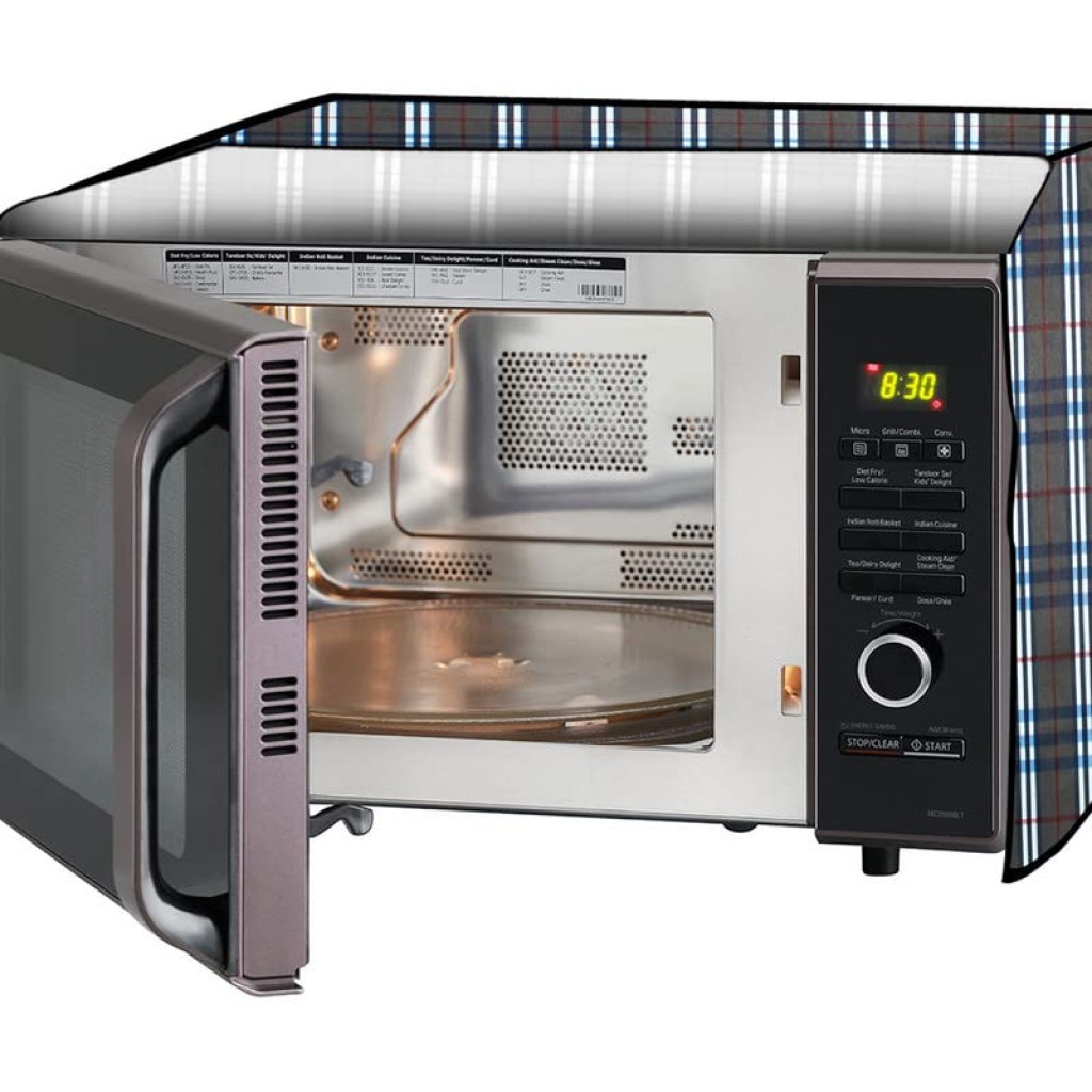 The Furnishing Tree Microwave Oven Cover full closure PVC suitable for all major brands for size LxWxH 14x19x13 in inches Checkered Pattern Black White The Furnishing Tree Microwave Oven Cover full closure PVC suitable for all major brands for size LxWxH 14x19x13 in inches Checkered Pattern Black White