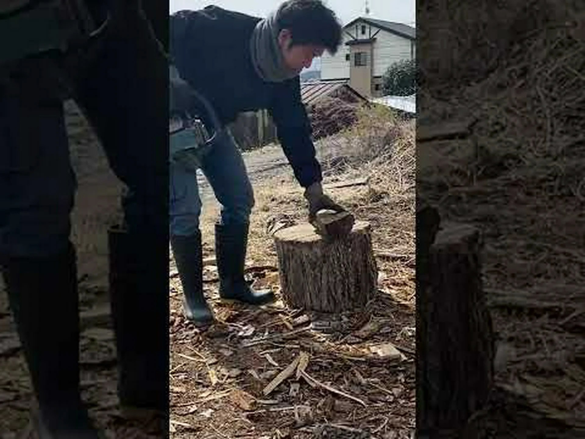 自分で薪を作る 自分で薪を作る