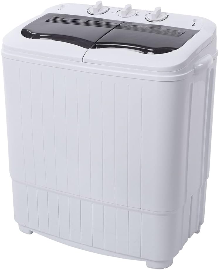 Winado 15LBS Portable Washing Machine, Compact Mini Washer Machine & Spin Cycle Combo, Built-in Gravity Drain, Small Twin Tub Washer with Spin Cycle for Laundry Room, Apartments, Dorms, RV’s (Grey) Winado 15LBS Portable Washing Machine, Compact Mini Washer Machine & Spin Cycle Combo, Built-in Gravity Drain, Small Twin Tub Washer with Spin Cycle for Laundry Room, Apartments, Dorms, RV’s (Grey)