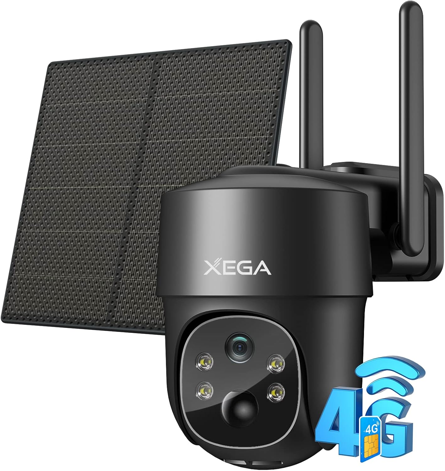 Xega 4G LTE Cellular Security Camera Solar with SIM Card,Wireless Outdoor No WiFi Security Camera,2K HD PTZ Night Vision Motion Detection 2 Way Talk TF&Cloud Storage IP66, Built-in SIM Card Xega 4G LTE Cellular Security Camera Solar with SIM Card,Wireless Outdoor No WiFi Security Camera,2K HD PTZ Night Vision Motion Detection 2 Way Talk TF&Cloud Storage IP66, Built-in SIM Card