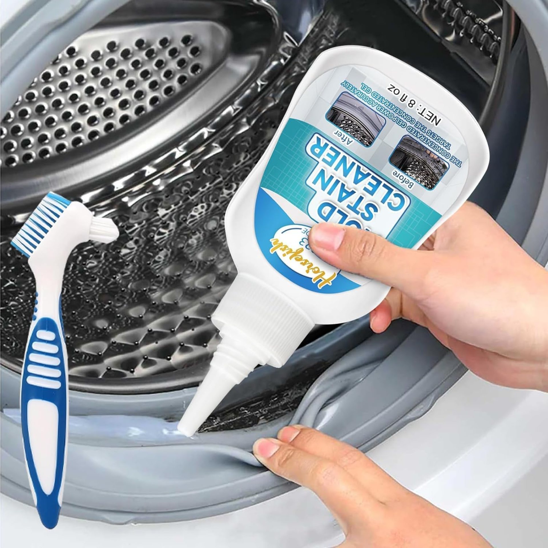 Home Remover Gel, 8 Fl Oz Household Washing Machine Cleaner for Washing Machine, Refrigerator Strips, for Tiles Grout Sealant Bathroom Cleaning Home Kitchen Sinks Cleaning Grout Cleaner Home Remover Gel, 8 Fl Oz Household Washing Machine Cleaner for Washing Machine, Refrigerator Strips, for Tiles Grout Sealant Bathroom Cleaning Home Kitchen Sinks Cleaning Grout Cleaner