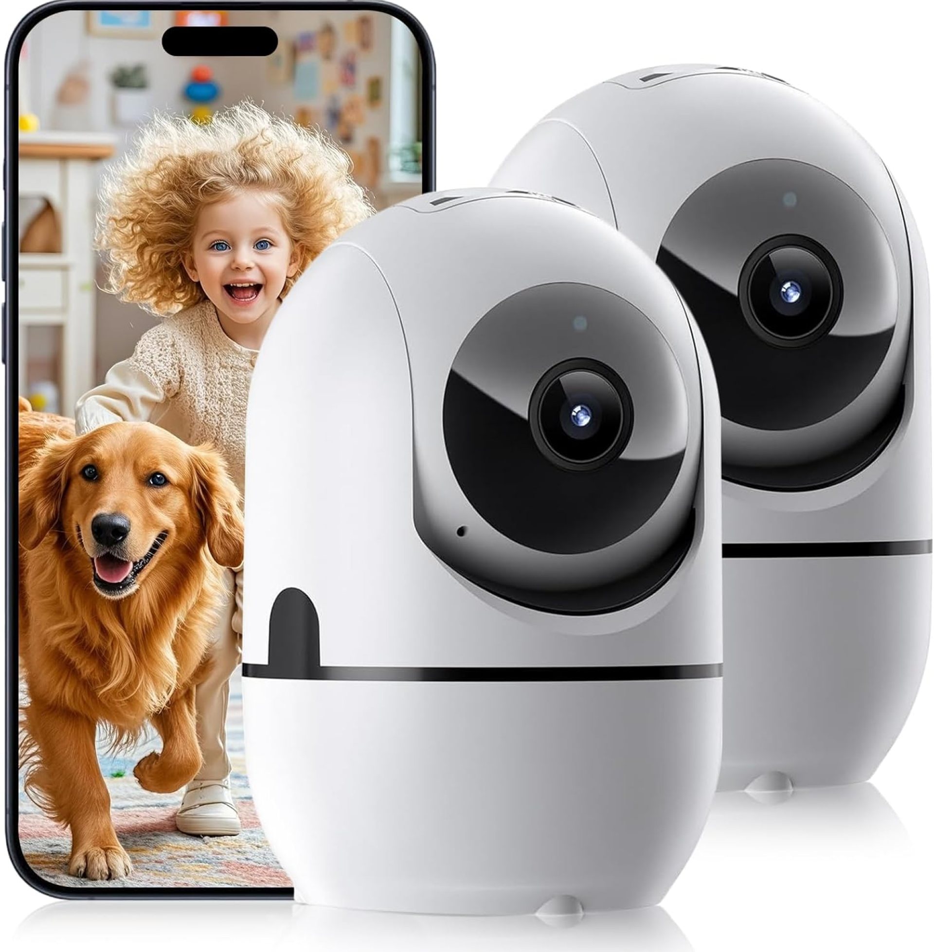 Indoor Security Camera, 5G&2.4G WiFi Security Cameras Indoor for Home Security, Pan/Tilt Baby Monitor/Dog/Pet Camera with Phone App Motion Sensor & Night Vision. TF/CloudStorage (2Pack) Indoor Security Camera, 5G&2.4G WiFi Security Cameras Indoor for Home Security, Pan/Tilt Baby Monitor/Dog/Pet Camera with Phone App Motion Sensor & Night Vision. TF/CloudStorage (2Pack)